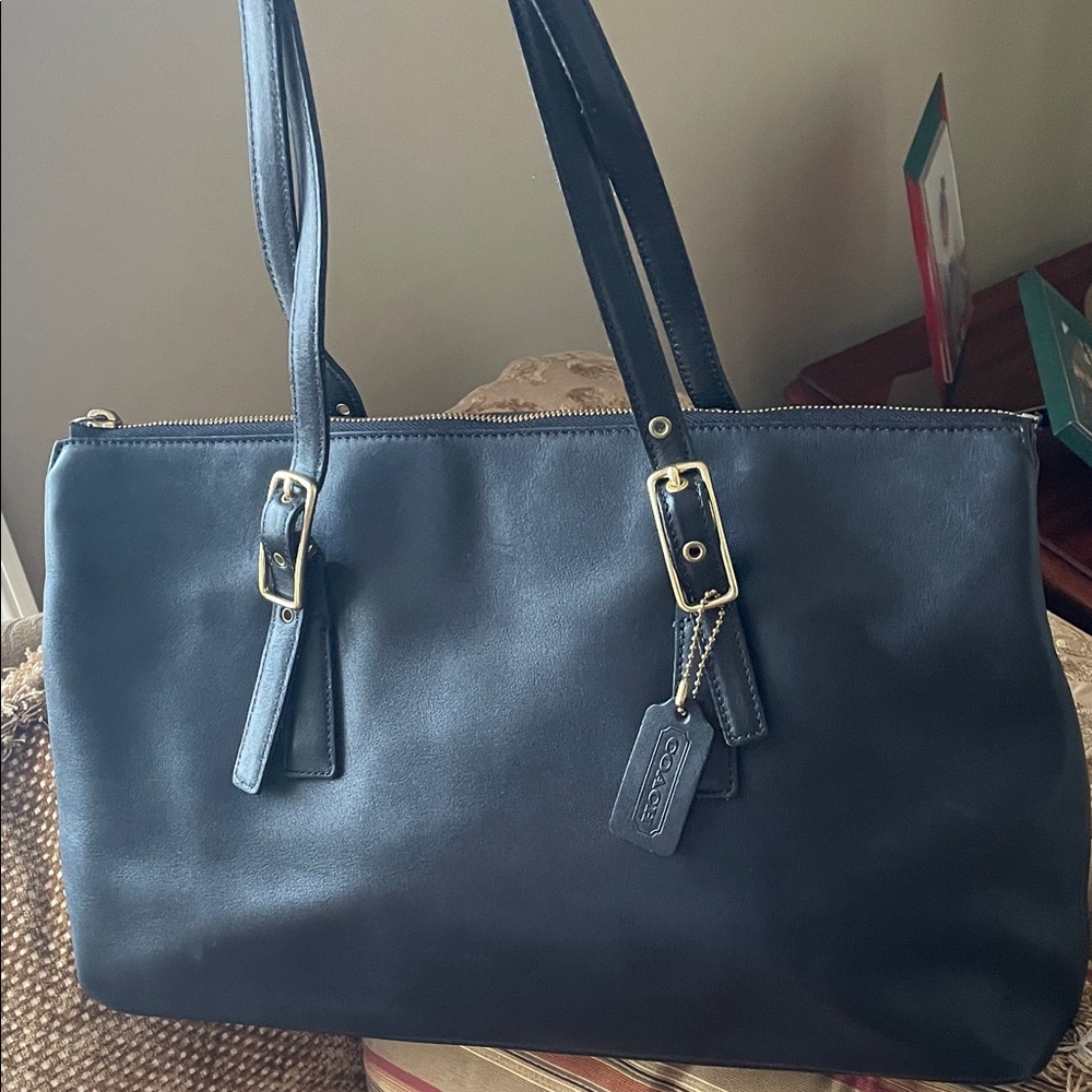 Coach Legacy Large Black Leather Satchel/Shopper Tote/Shoulder Bag L1D-9849